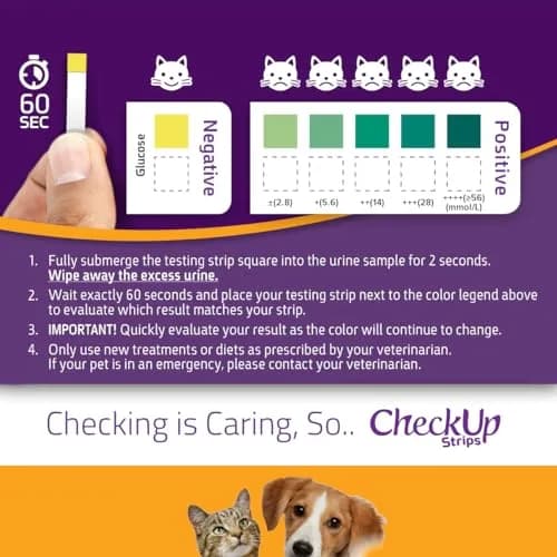 KIT4CAT CheckUp Glucose Urine Testing Strips for Cats and Dogs, 50 Count | Detects Glucose Levels in 60 Seconds thumbnail 5