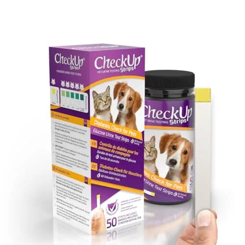 KIT4CAT CheckUp Glucose Urine Testing Strips for Cats and Dogs, 50 Count | Detects Glucose Levels in 60 Seconds thumbnail 1