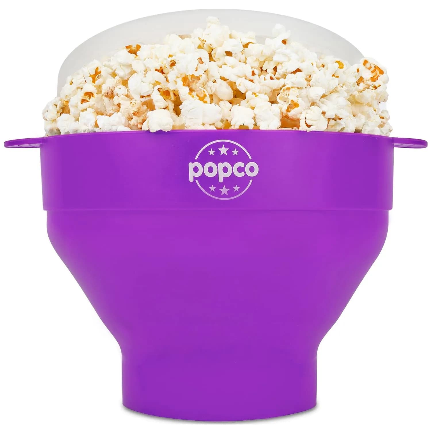 POPCO HotPop Silicone Popcorn Maker - 15-Cup Capacity Collapsible Bowl | Microwave Popcorn Popper for Family Movie Nights — Purple