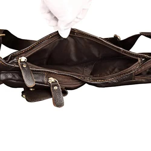 Hebetag Leather Sling Bag Backpack 31cm (12.2") | Vintage Crossbody Daypack for Men & Women thumbnail 6