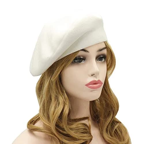 Wheebo Reversible White Beret Hat for Women & Girls | Classic French Style (54-60cm) thumbnail 2