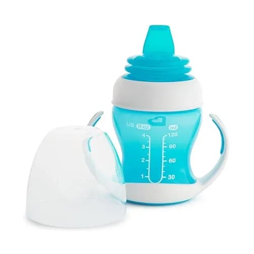 Munchkin Gentle Transition Baby Sippy Cup, Spill Proof, 4 Ounce, 2 Pack | Soft Silicone Spout & Handles for 4+ Months thumbnail 4