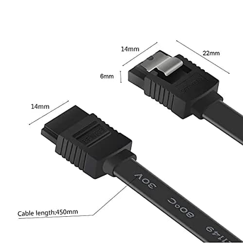BENFEI SATA Cable III 3 Pack 18 Inch | 6Gbps Data Transfer with Locking Latch thumbnail 4