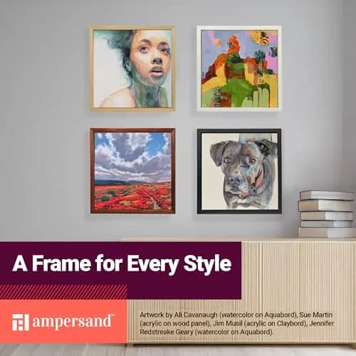 Ampersand Float Frame 1.5In Bold 10X10 White | Premium Hardwood Canvas & Panel Frame thumbnail 7