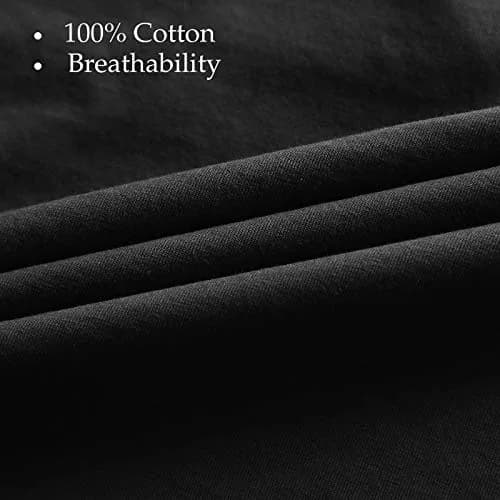 Zecmos Men's Black V Neck T-Shirt Slim Fit 100% Cotton | Lightweight Undershirt thumbnail 4
