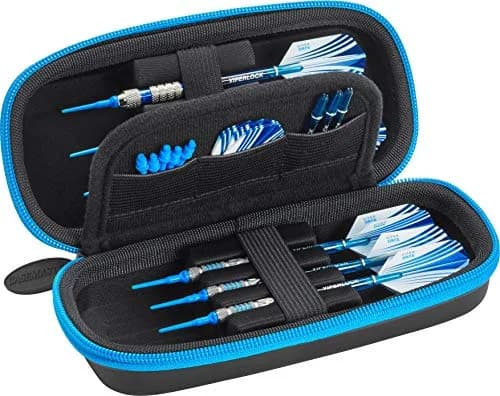 Casemaster Sentry Slim 6 Dart Case Blue Zipper | Heavy-Duty EVA Shell for 6 Darts thumbnail 1