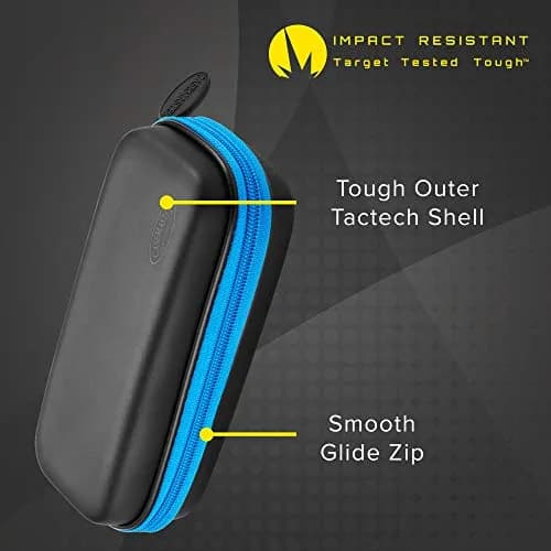 Casemaster Sentry Slim 6 Dart Case Blue Zipper | Heavy-Duty EVA Shell for 6 Darts thumbnail 6