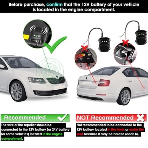 Loraffe Ultrasonic Under Hood Rodent Repellent for Cars, Trucks & RVs | 12V/24V Battery Powered, EPA Est. No. 93730-CHN-1 thumbnail 7