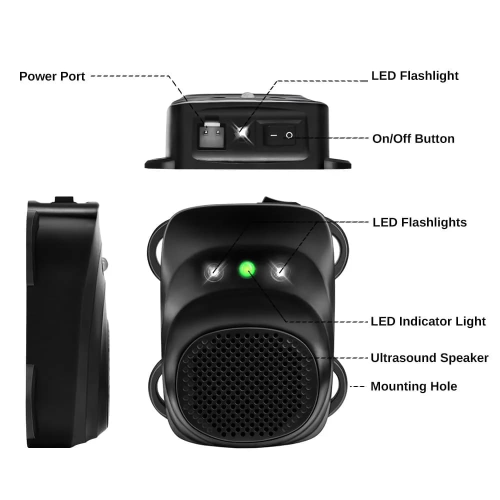 Loraffe Ultrasonic Under Hood Rodent Repellent for Cars, Trucks & RVs | 12V/24V Battery Powered, EPA Est. No. 93730-CHN-1 - view 2