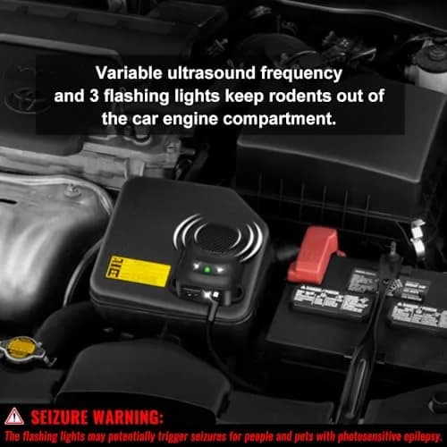 Loraffe Ultrasonic Under Hood Rodent Repellent for Cars, Trucks & RVs | 12V/24V Battery Powered, EPA Est. No. 93730-CHN-1 thumbnail 3