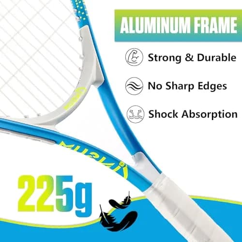 INSUM Junior Tennis Racket 25 Inch (63.5 cm) | Ages 9-10, Lightweight Aluminum, Beginner Racquet with Cover thumbnail 3