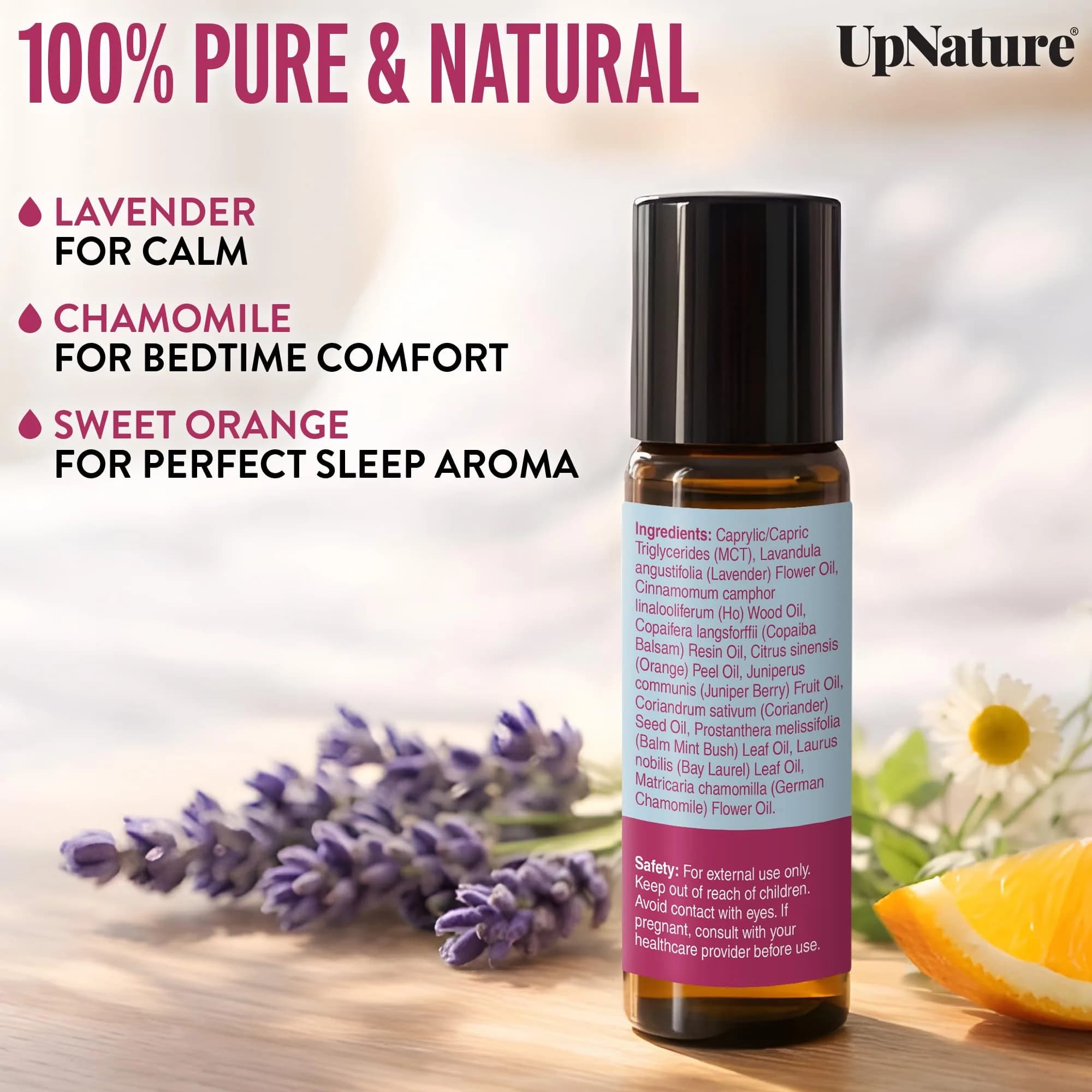 UpNature Dream Sleep Essential Oil Roll On | Natural Sleeping Blend with Lavender & Chamomile - view 6