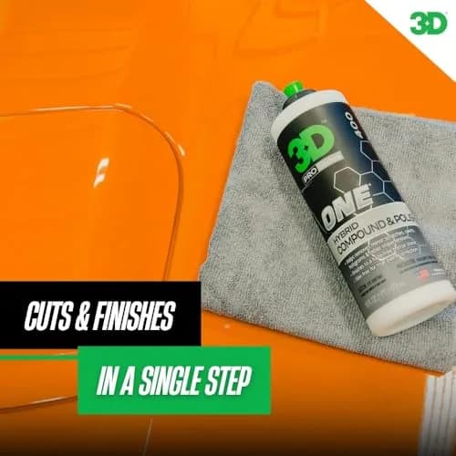 3D One Car Scratch & Swirl Remover Hybrid Rubbing Compound & Polish 32oz (946ml) | True Paint Correction thumbnail 3