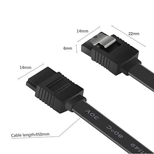 BENFEI SATA Cable III, 6 Pack 18 Inch | 6Gbps Data Transfer with Locking Latch thumbnail 4