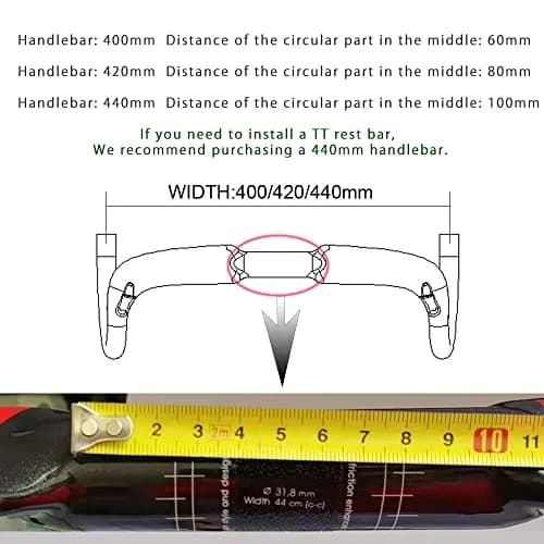 Alfa Pasca Carbon Road Bike Handlebars 31.8mm x 420mm | Lightweight T800 Carbon Fiber with Internal Routing thumbnail 2