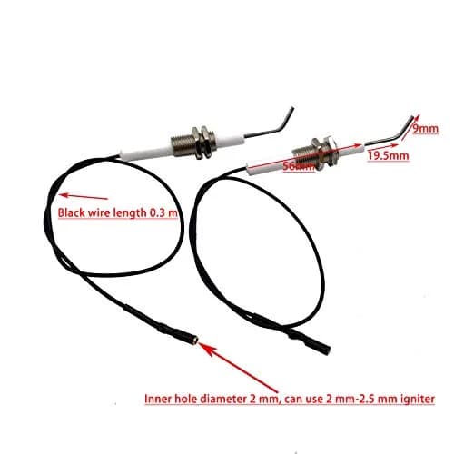 METER STAR Push Button Piezo Igniter with 11.8" Ceramic Electrode Wire Set of 2 | Universal Gas Grill & Range Spark Generator thumbnail 6