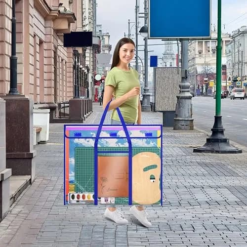 ZKOO Bulletin Board Poster Storage Bag 30" x 24" (76.2 cm x 61 cm) | Heavy Duty PVC Organizer for Teachers & Artists thumbnail 6