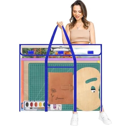 ZKOO Bulletin Board Poster Storage Bag 30" x 24" (76.2 cm x 61 cm) | Heavy Duty PVC Organizer for Teachers & Artists thumbnail 1