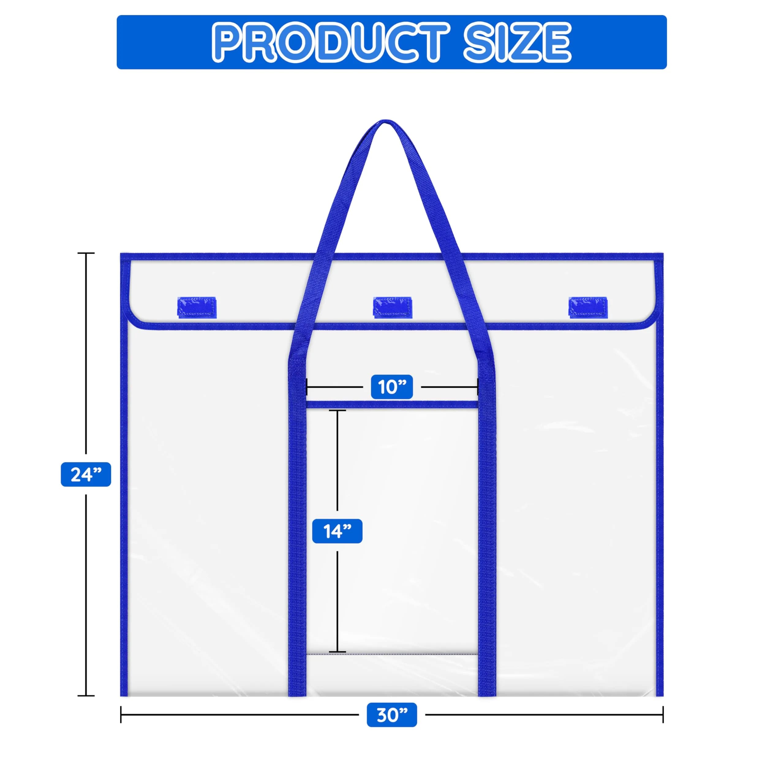 ZKOO Bulletin Board Poster Storage Bag 30" x 24" (76.2 cm x 61 cm) | Heavy Duty PVC Organizer for Teachers & Artists - view 2