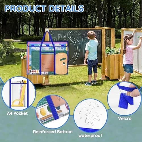 ZKOO Bulletin Board Poster Storage Bag 30" x 24" (76.2 cm x 61 cm) | Heavy Duty PVC Organizer for Teachers & Artists thumbnail 3