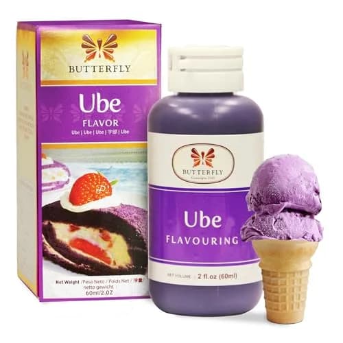 Butterfly Ube Flavoring Extract 2 oz | Authentic Filipino Purple Yam Essence for Baking & Beverages thumbnail 1