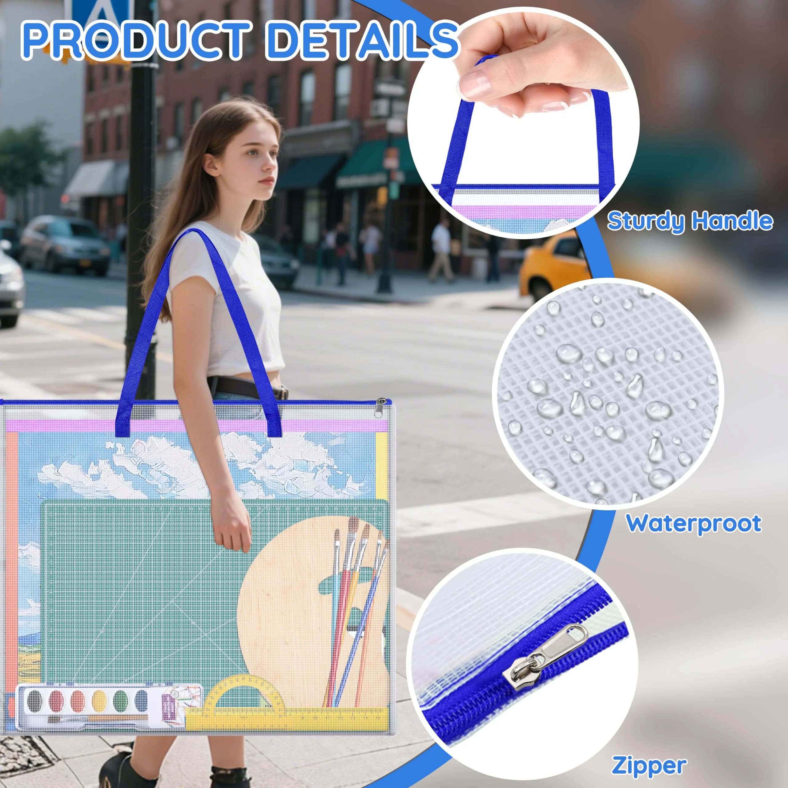 ZKOO Art Portfolio Bag 26 x 20 inch (66 x 51 cm) | Teacher Organization for Artwork & Posters - view 3