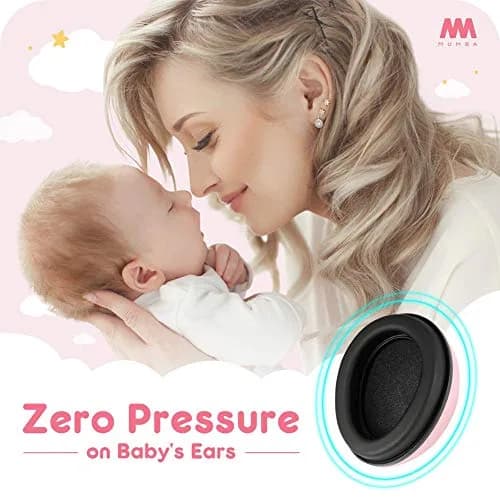 Mumba Baby Earmuffs Pink for Babies and Toddlers Ages 3-24+ Months | Noise Cancelling Headphones with 31dB NRR thumbnail 6