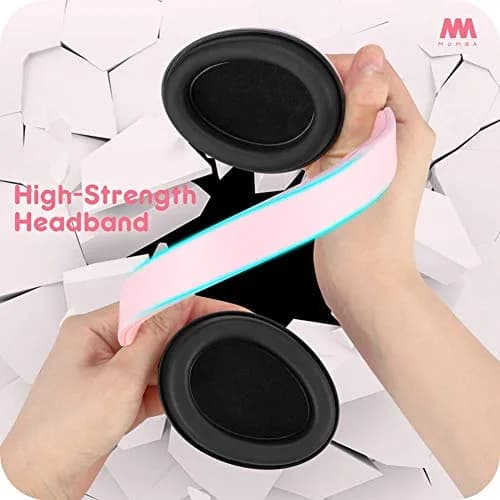 Mumba Baby Earmuffs Pink for Babies and Toddlers Ages 3-24+ Months | Noise Cancelling Headphones with 31dB NRR thumbnail 8