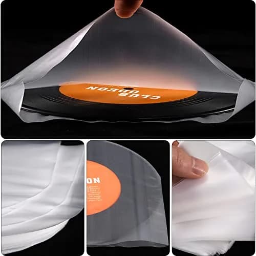 Facmogu 100PCS LP Vinyl Inner Sleeves 12" Anti-Static Protects Vinyl Dust & Scratches thumbnail 2