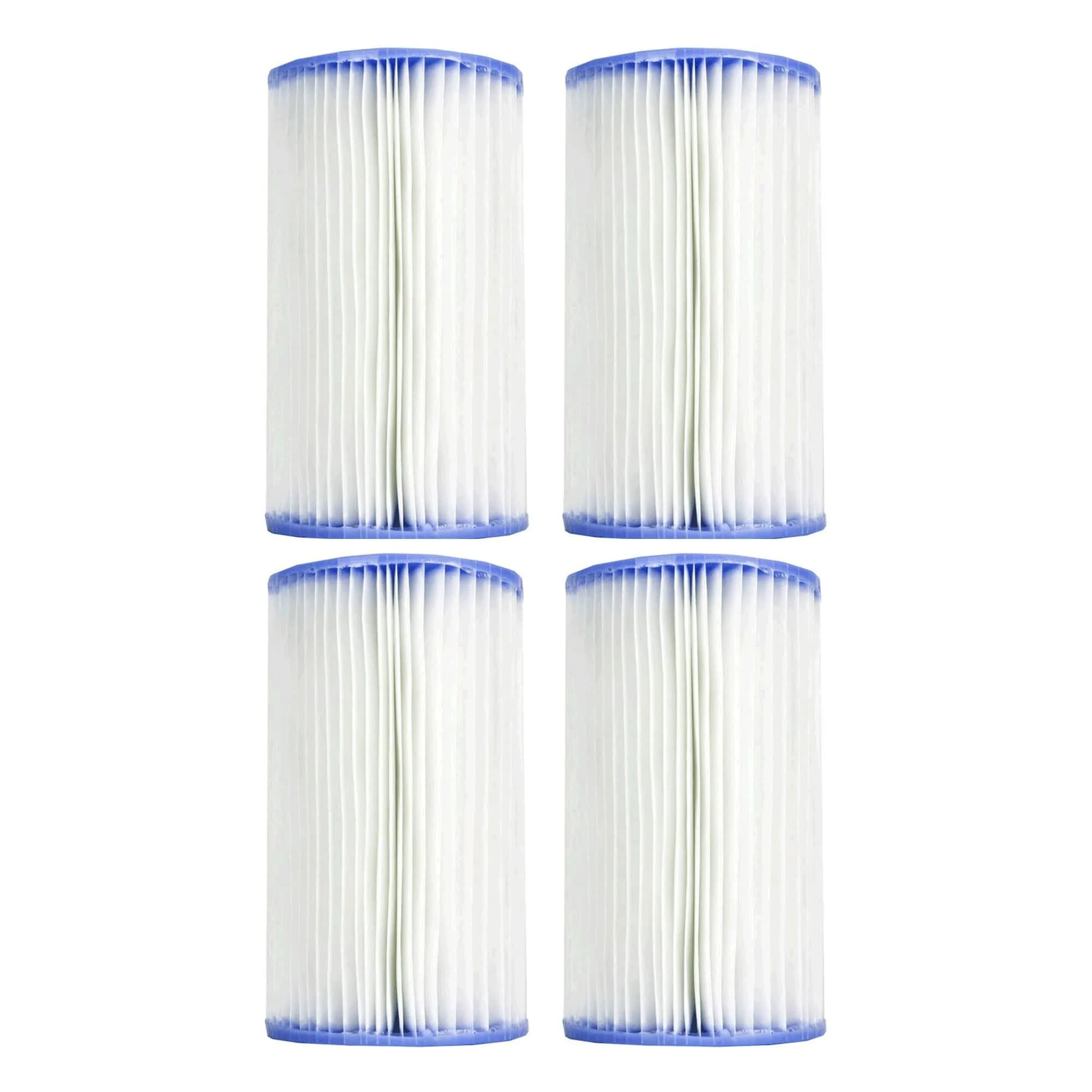 Intex Easy Set Swimming Pool Filter Cartridges 4 Pack | Type A or C Replacement | 8" High, 4.25" Diameter