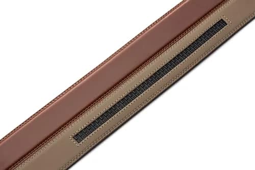 CHAOREN Ratchet Belt Replacement Strap 1 1/4" (32mm) Cognac Genuine Leather | Adjustable Fit for 42"-48" Waist thumbnail 4