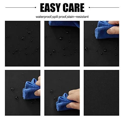 Obstal Black Polyester Table Cloth 152cm x 213cm | Stain & Water Resistant for Dining thumbnail 2