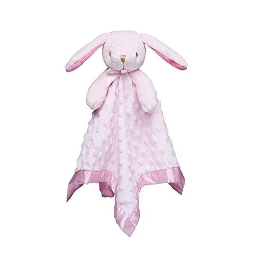 Pro Goleem Pink Bunny Security Blanket for Babies 40cm x 40cm (16"x16") | OEKO-TEX Certified Soft Minky Fabric thumbnail 1