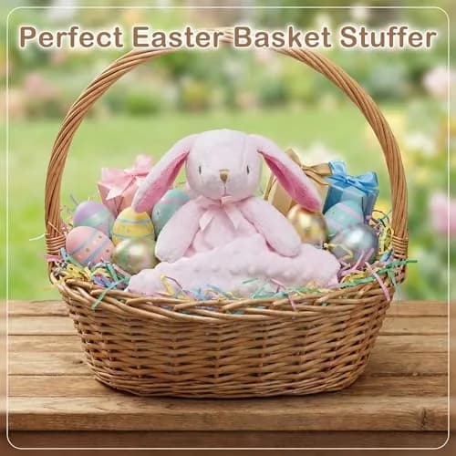 Pro Goleem Pink Bunny Security Blanket for Babies 40cm x 40cm (16"x16") | OEKO-TEX Certified Soft Minky Fabric thumbnail 3