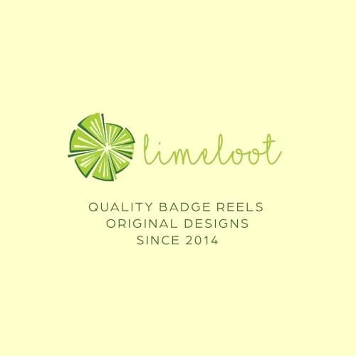 Limeloot Floral Brain Badge Reel with 34 Inch Retractable Cord | Modern Floral Pattern thumbnail 5