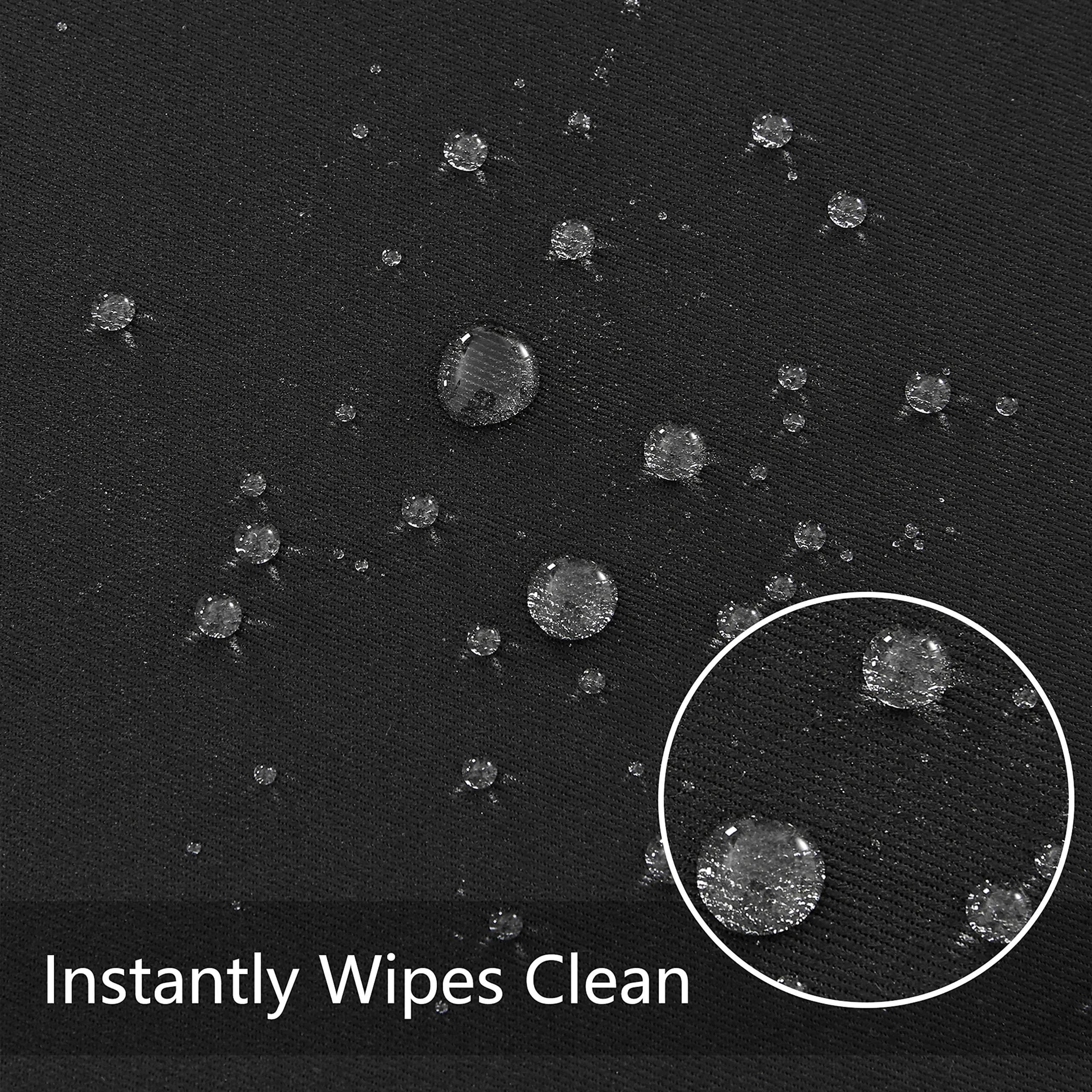 Obstal Black Polyester Tablecloth 152cm x 213cm | Stain & Water Resistant for Dining - view 3