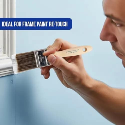 Pro Grade Paint Brushes Set for Walls, Trim & Stain, 5-Piece | Professional Grade Synthetic Bristle Brushes with Softwood Handles thumbnail 5