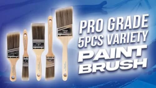 Pro Grade Paint Brushes Set for Walls, Trim & Stain, 5-Piece | Professional Grade Synthetic Bristle Brushes with Softwood Handles thumbnail 8
