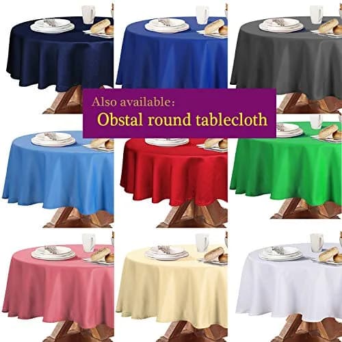 Obstal Rio Red Rectangle Tablecloth 183 cm x 152 cm (60 x 60 Inch) | Waterproof & Stain-Resistant for Festive Dining thumbnail 7