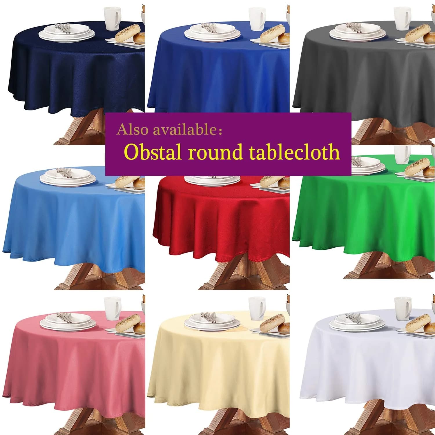 Obstal Rio Red Rectangle Tablecloth 183 cm x 152 cm (60 x 60 Inch) | Waterproof & Stain-Resistant for Festive Dining - view 7