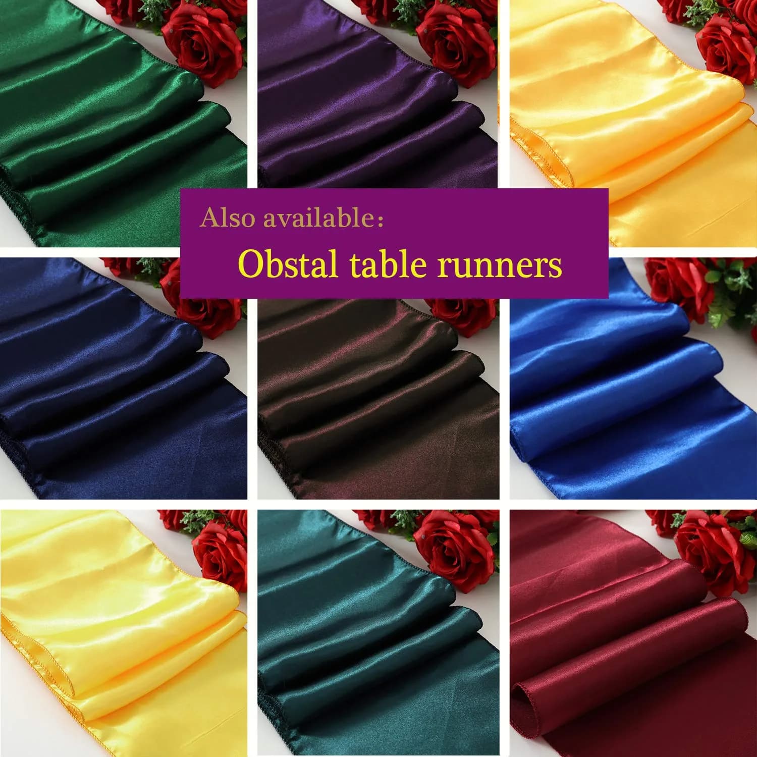 Obstal Rio Red Rectangle Tablecloth 183 cm x 152 cm (60 x 60 Inch) | Waterproof & Stain-Resistant for Festive Dining - view 9
