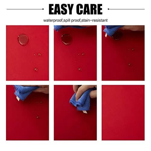 Obstal Rio Red Rectangle Tablecloth 183 cm x 152 cm (60 x 60 Inch) | Waterproof & Stain-Resistant for Festive Dining thumbnail 2
