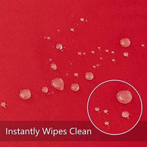 Obstal Rio Red Rectangle Tablecloth 183 cm x 152 cm (60 x 60 Inch) | Waterproof & Stain-Resistant for Festive Dining thumbnail 3