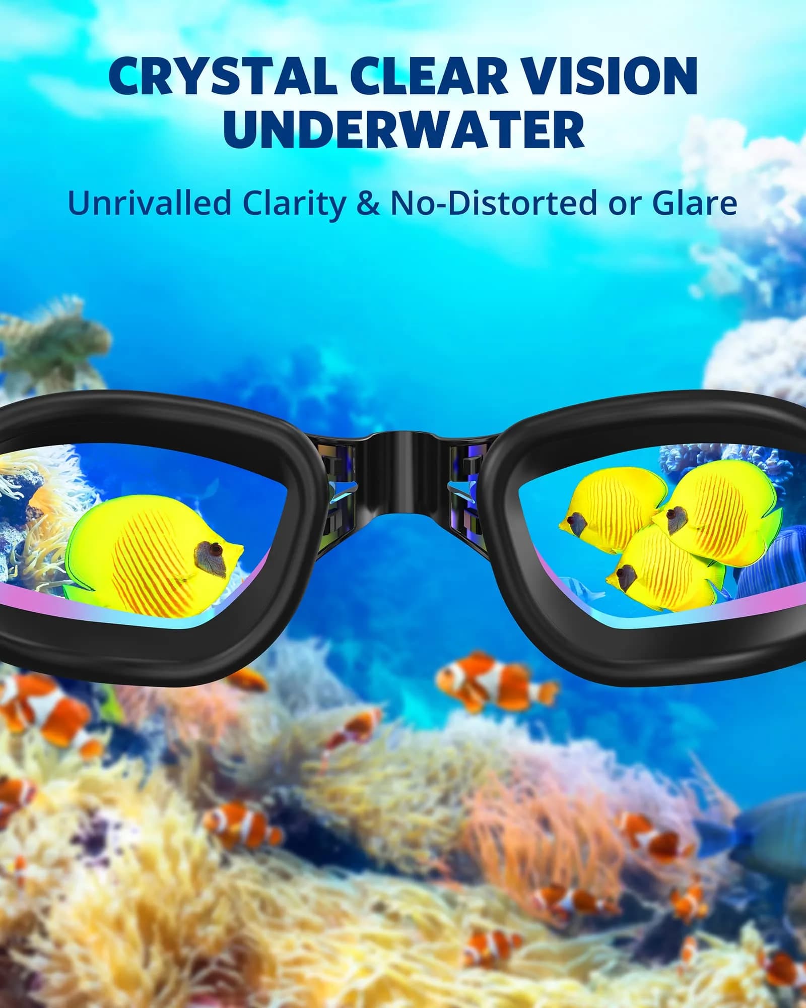 Aegend Adult & Youth Swim Goggles | No Leaking, Full Protection, Mirrored Lenses - view 5