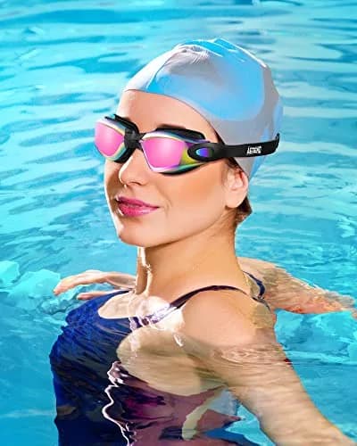 Aegend Adult & Youth Swim Goggles | No Leaking, Full Protection, Mirrored Lenses thumbnail 7