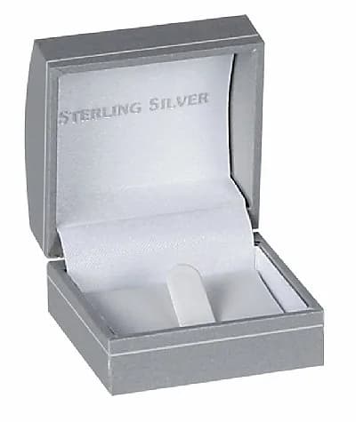 Isaac Kieran Velvet Ring Box 5.1cm (2.0 x 2.0) | Grey Exterior, Padded Interior thumbnail 2
