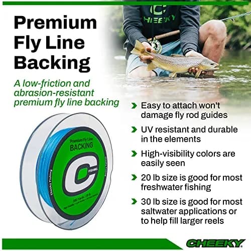 Cheeky Premium Fly Line Backing 20 lb | Low Friction, Abrasion-Resistant, High Visibility, 200 yd thumbnail 2