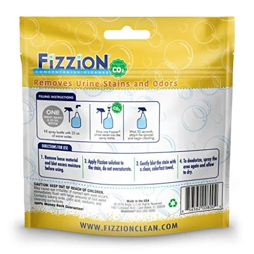 Fizzion Urine Pet Stain and Odor Destroyer Tablets | 5 Count (Makes 5 x 23oz Bottles) thumbnail 2