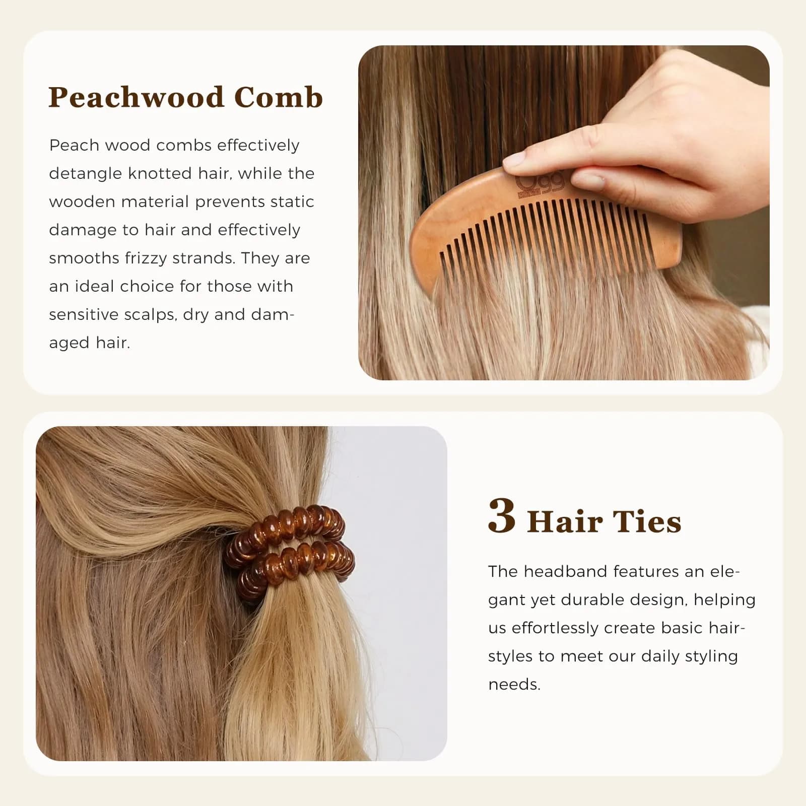 BLACK EGG Boar Bristle Brush for Wet/Dry Hair - Smoothing, Massaging, Detangling, Reduce Frizz, Restore Shine - Bamboo Brush for Women, Men, Kids - view 7