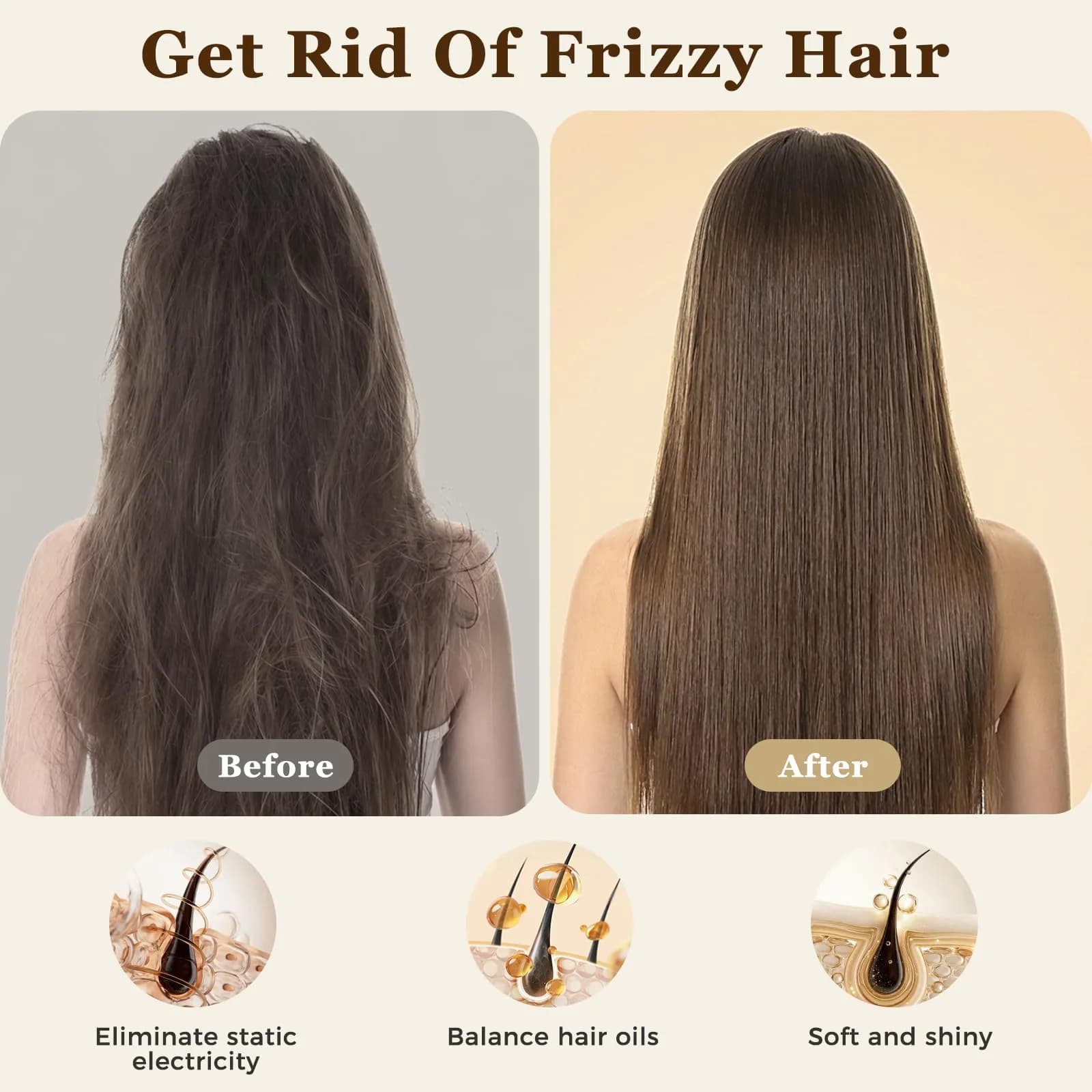 BLACK EGG Boar Bristle Brush for Wet/Dry Hair - Smoothing, Massaging, Detangling, Reduce Frizz, Restore Shine - Bamboo Brush for Women, Men, Kids - view 3
